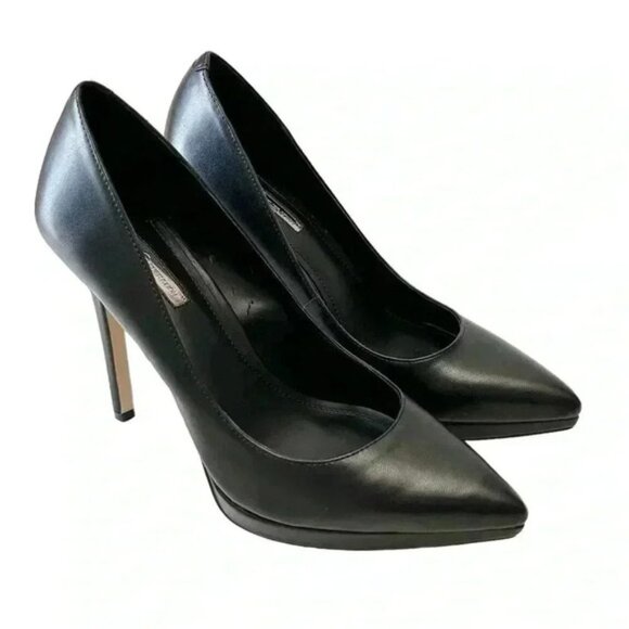 BCGBeneration Pumps Pointy Toe Platform High Heel Stilettos Black Court Shoes 7 - Picture 2 of 16